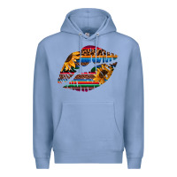 Colony Blue Aztec Sunflower Lips Premium Hoodie - Bettercallsaul