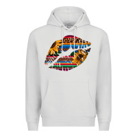 Dove Grey Aztec Sunflower Lips Premium Hoodie - Bettercallsaul
