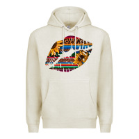 Oatmeal Heather Aztec Sunflower Lips Premium Hoodie - Bettercallsaul