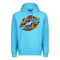 Ocean Blue Aztec Sunflower Lips Premium Hoodie - Bettercallsaul