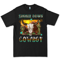 Black simmer down cowboy Premium Tee - texasbilliewilder