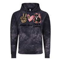 Cloud Black peace love french bulldog Vintage Hoodie - JahusDesignShop