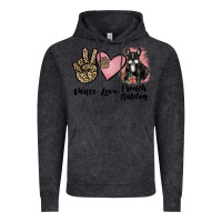 Vintage Black peace love french bulldog Vintage Hoodie - JahusDesignShop