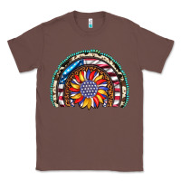 Chestnut sunflower american flag leopard gemstone cowhide rainbow Classic Tee - Artiststas