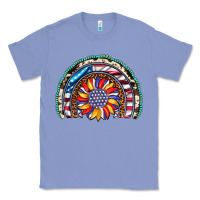 Colony Blue sunflower american flag leopard gemstone cowhide rainbow Classic Tee - Artiststas