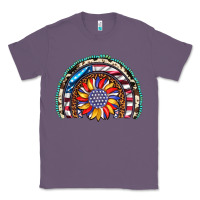 Lavender sunflower american flag leopard gemstone cowhide rainbow Classic Tee - Artiststas