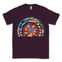 Plum sunflower american flag leopard gemstone cowhide rainbow Classic Tee - Artiststas