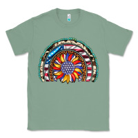 Sage sunflower american flag leopard gemstone cowhide rainbow Classic Tee - Artiststas
