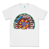 White sunflower american flag leopard gemstone cowhide rainbow Classic Tee - Artiststas