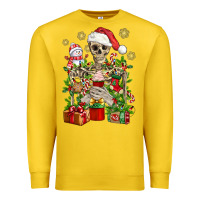 Lemon Skeleton Christmas Element Snowman Awda Premium Sweatshirt - BundleAndBundleShop