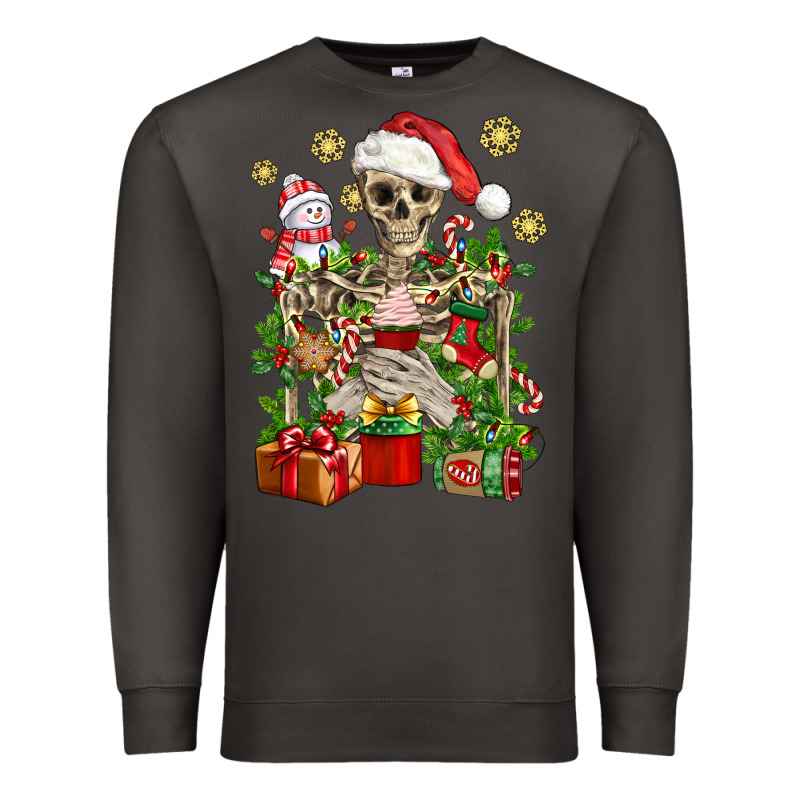 Skeleton Christmas Element Snowman Awda Premium Sweatshirt by BundleAndBundleShop | Teevron