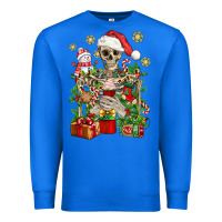 True Royal Skeleton Christmas Element Snowman Awda Premium Sweatshirt - BundleAndBundleShop