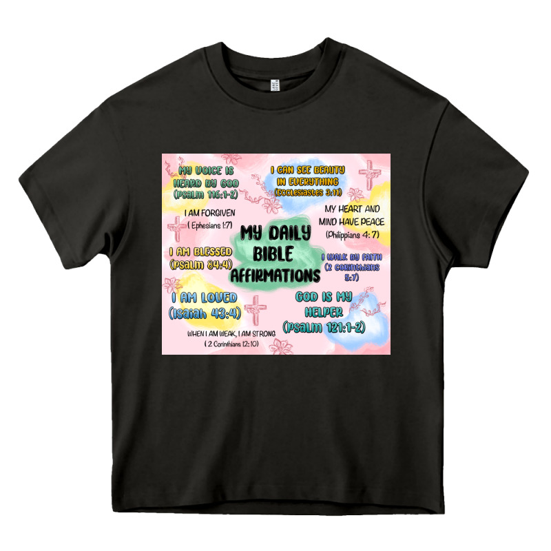 Daily Bible Affirmations Heavy Core Tee by MaliasSmallBusiness | Teevron