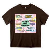 Chocolate Brown daily bible affirmations Heavy Core Tee - MaliasSmallBusiness