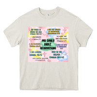 Cream daily bible affirmations Heavy Core Tee - MaliasSmallBusiness