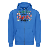 True Royal santa's favorite dance teacher Zipper Hoodie - MaliasSmallBusiness