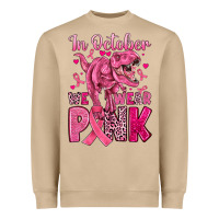 Mushroom in october we wear pink dinosaur Heavyweight Sweatshirt - JahusDesignShop