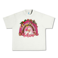 Pistachio pink christmas believe  rainbow Urban Heavy Tee - AdoDesignShop