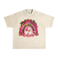 Sandshell pink christmas believe  rainbow Urban Heavy Tee - AdoDesignShop