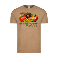 Vintage Coffee with god all things are possible juneteenth Vintage Tee - AdoDesignShop