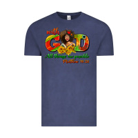 Vintage Denim with god all things are possible juneteenth Vintage Tee - AdoDesignShop