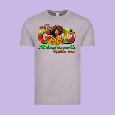 With God All Things Are Possible Juneteenth Vintage Tee Designed By Adodesignshop