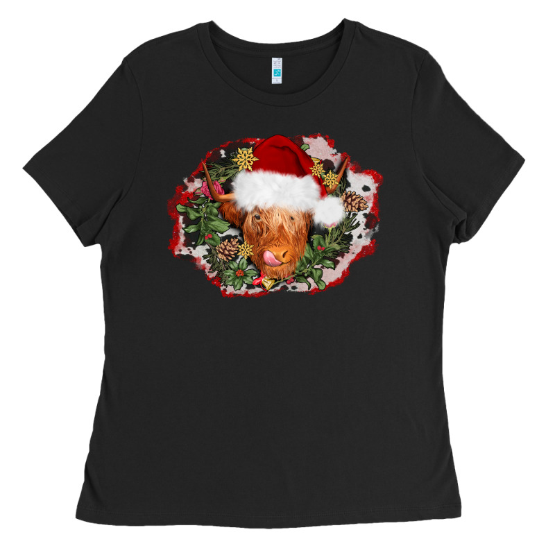 Christmas Heifer Ladies Tee by AdoDesignShop | Teevron