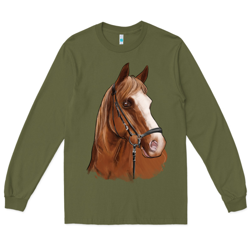 Horse Portrait Long Sleeve Tee by Artiststas | Teevron