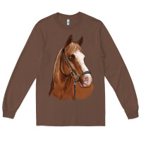 Chestnut horse portrait Long Sleeve Tee - Artiststas