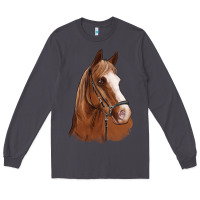 Smoke horse portrait Long Sleeve Tee - Artiststas