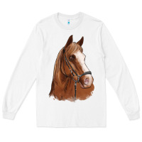White horse portrait Long Sleeve Tee - Artiststas