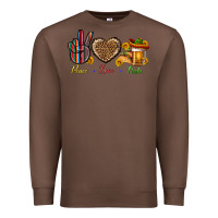 Chestnut Peace Love Fiesta Premium Sweatshirt - BundleAndBundleShop