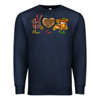 Navy Peace Love Fiesta Premium Sweatshirt - BundleAndBundleShop