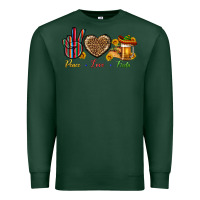 Sports Green Peace Love Fiesta Premium Sweatshirt - BundleAndBundleShop