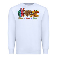 White Peace Love Fiesta Premium Sweatshirt - BundleAndBundleShop