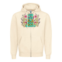 Sandshell live life in full bloom Zipper Hoodie - MaliasSmallBusiness