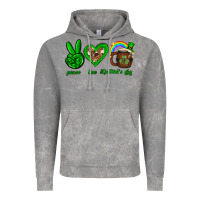 Cloud Rock Peace love luck St. Patrick's Day Vintage Hoodie - Neo Western