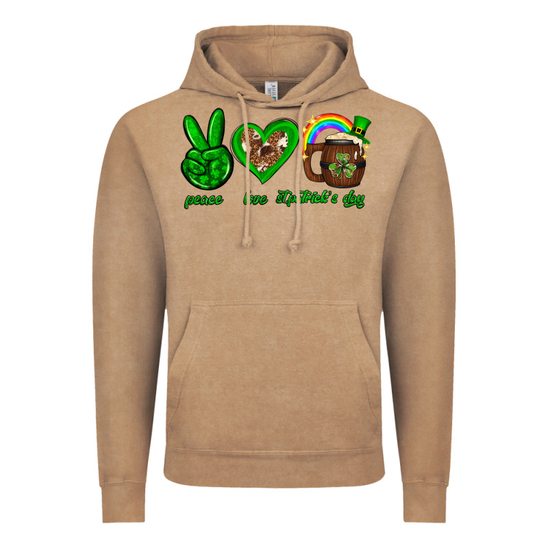 Peace Love Luck St. Patrick's Day Vintage Hoodie by Neo Western | Teevron