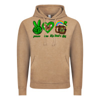 Vintage Coffee Peace love luck St. Patrick's Day Vintage Hoodie - Neo Western