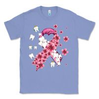 Colony Blue teeth and flower cancer ribbon Classic Tee - AdoDesignShop