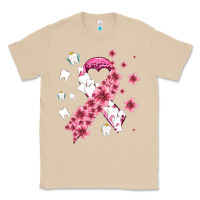 Mushroom teeth and flower cancer ribbon Classic Tee - AdoDesignShop
