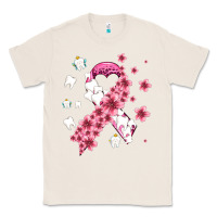 Natural teeth and flower cancer ribbon Classic Tee - AdoDesignShop