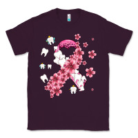 Plum teeth and flower cancer ribbon Classic Tee - AdoDesignShop