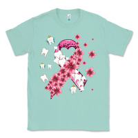 Seafoam teeth and flower cancer ribbon Classic Tee - AdoDesignShop