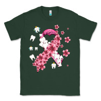 Sports Green teeth and flower cancer ribbon Classic Tee - AdoDesignShop