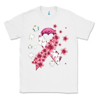 White teeth and flower cancer ribbon Classic Tee - AdoDesignShop