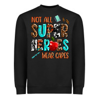 Black not all super heroes wear capes Heavyweight Sweatshirt - AdoDesignShop