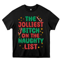Black the jolliest bitch on the naughty list Heavy Core Tee - MaliasSmallBusiness