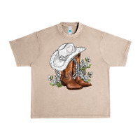 French Oak white  cowgirl  and roses Urban Heavy Tee - AdoDesignShop