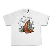 Lunar Rock white  cowgirl  and roses Urban Heavy Tee - AdoDesignShop